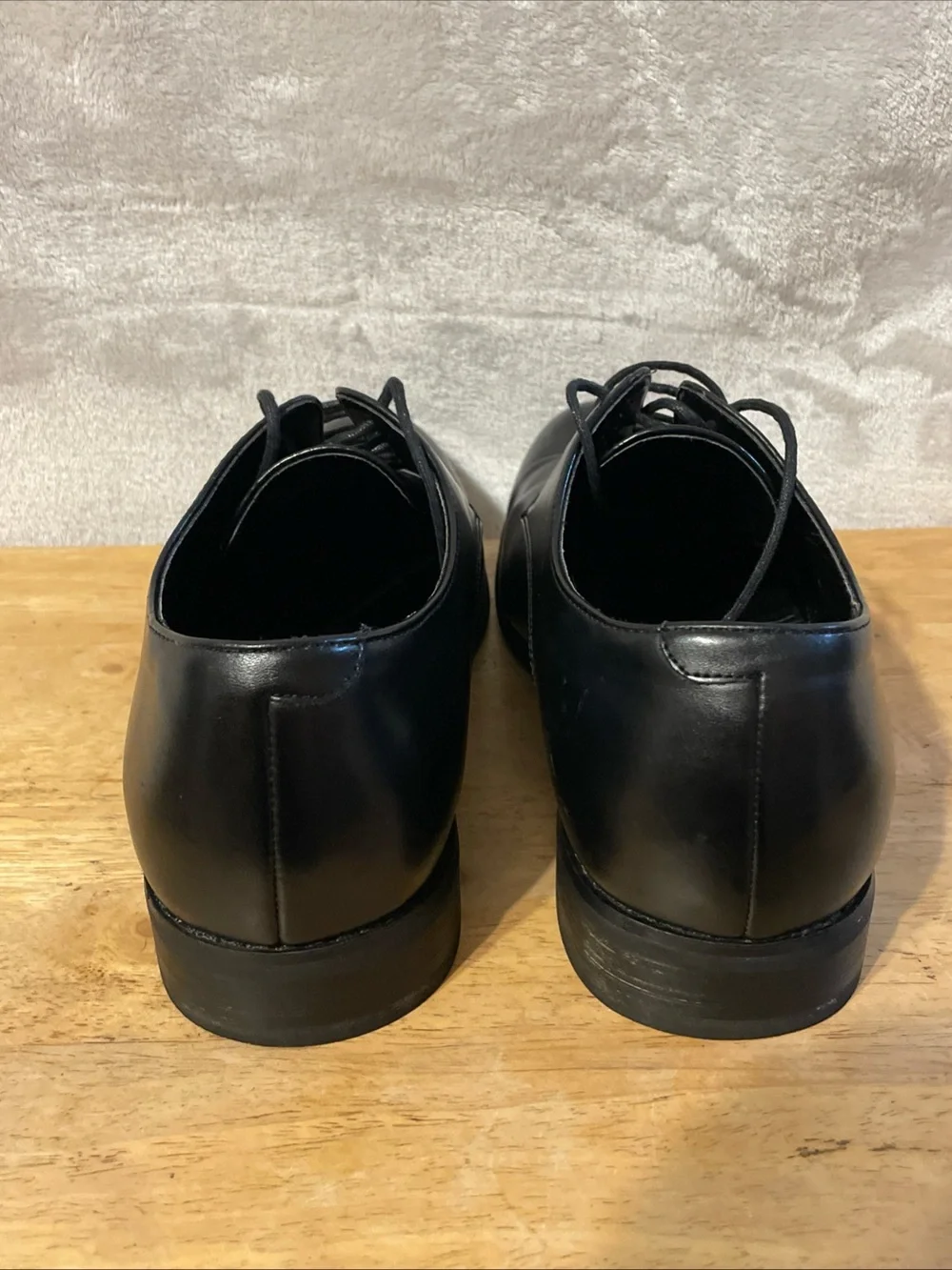 Perry Ellis Black Jerry faux Leather Lace-Up dress Shoes